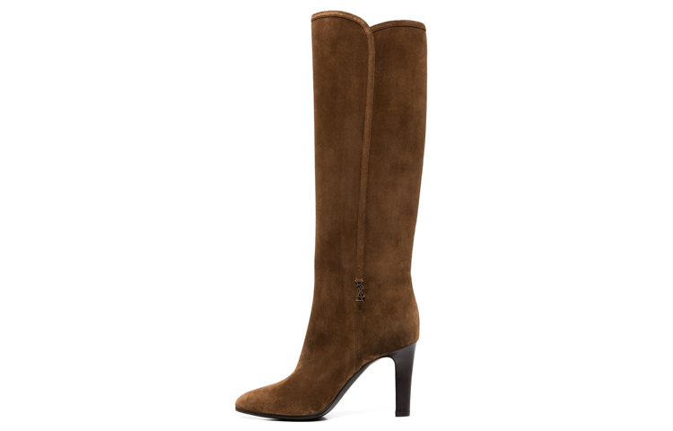 Buy (W) Saint Laurent Kasut Tinggi 'Brown Suede' 67232027D002708