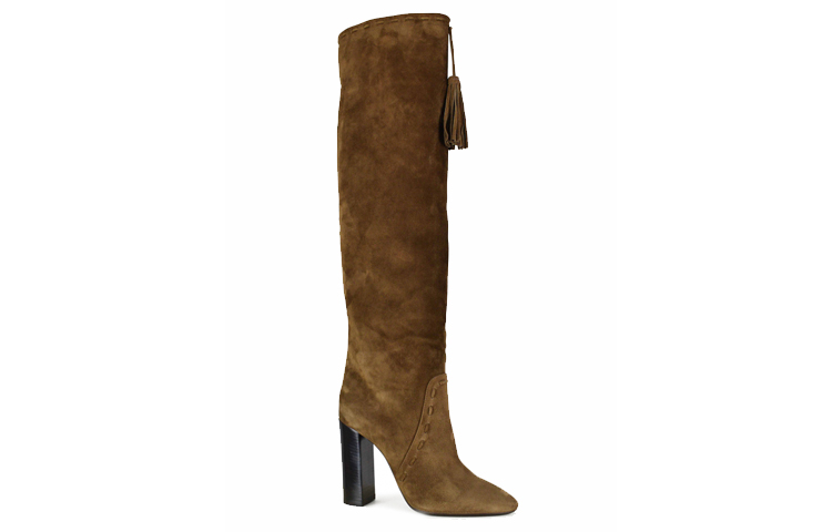 Shop (W) Sneaker Montant Saint Laurent ''Suède Marron'' 5293370LI002330