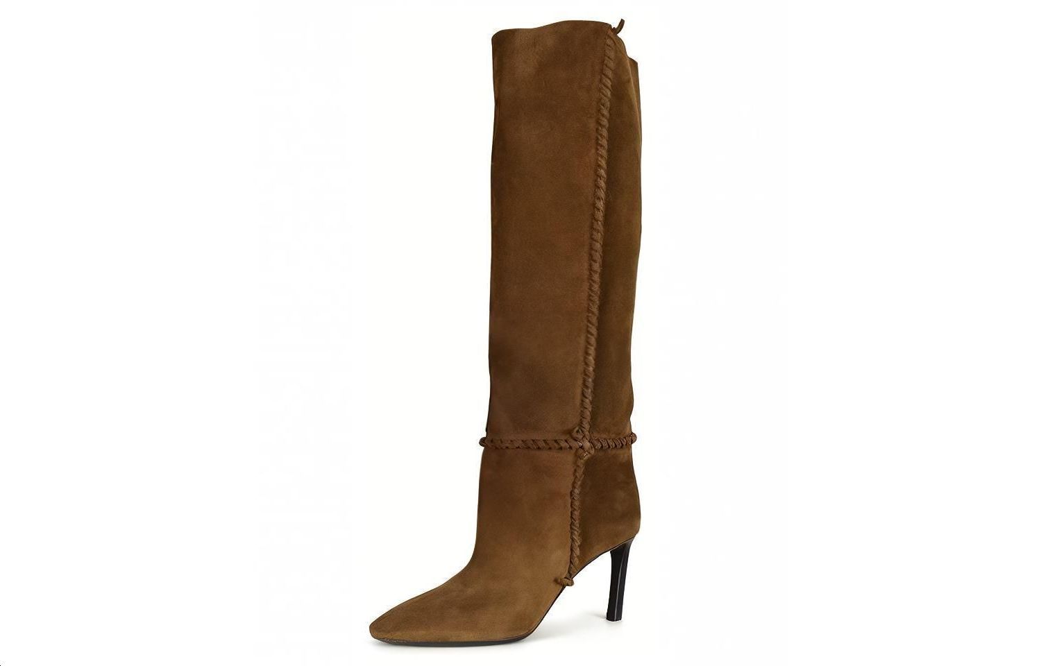 Lookbook (Women) Saint Laurent High-Top Sneaker 'Brown Velvet' 552677BT3002330