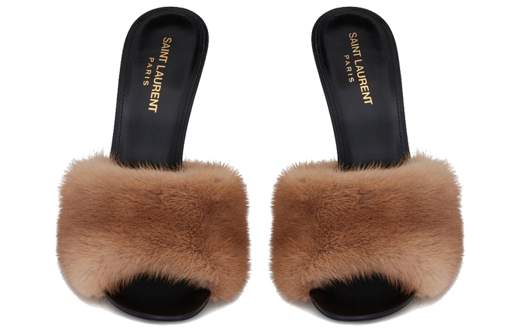 Shop (W) Saint Laurent Kasut High-Top 'Khaki' 650762E0E002321