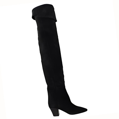 (Women) Saint Laurent High-Top Suede Boot 'Black' 6308971NZ001000 Order (Women) Saint Laurent High-Top Suede Boot 'Black' 6308971NZ001000