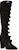 (W) Saint Laurent But Tinggi Zip 'Velvet Black Cut-Out' 5296870LI001000