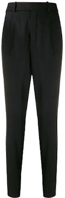 (Women) SAINT LAURENT High-Waisted Tapered Trousers Black 588966Y173Q1000 Order (Women) SAINT LAURENT High-Waisted Tapered Trousers Black 588966Y173Q1000