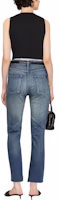 Shop (W) SAINT LAURENT 高腰復古水洗直筒牛仔褲 女款 藍色 734311Y07HA4296