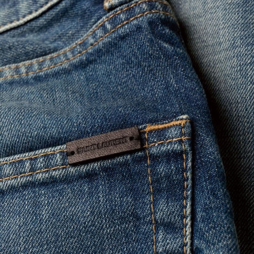 Details for (Women) SAINT LAURENT High-Waisted Washed Vintage Straight Jeans Women Blue. 734311Y07HA4296