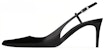 (W) Saint Laurent Tumit Tinggi 'Trend Fesyen Hitam' 755213AAAZY1000