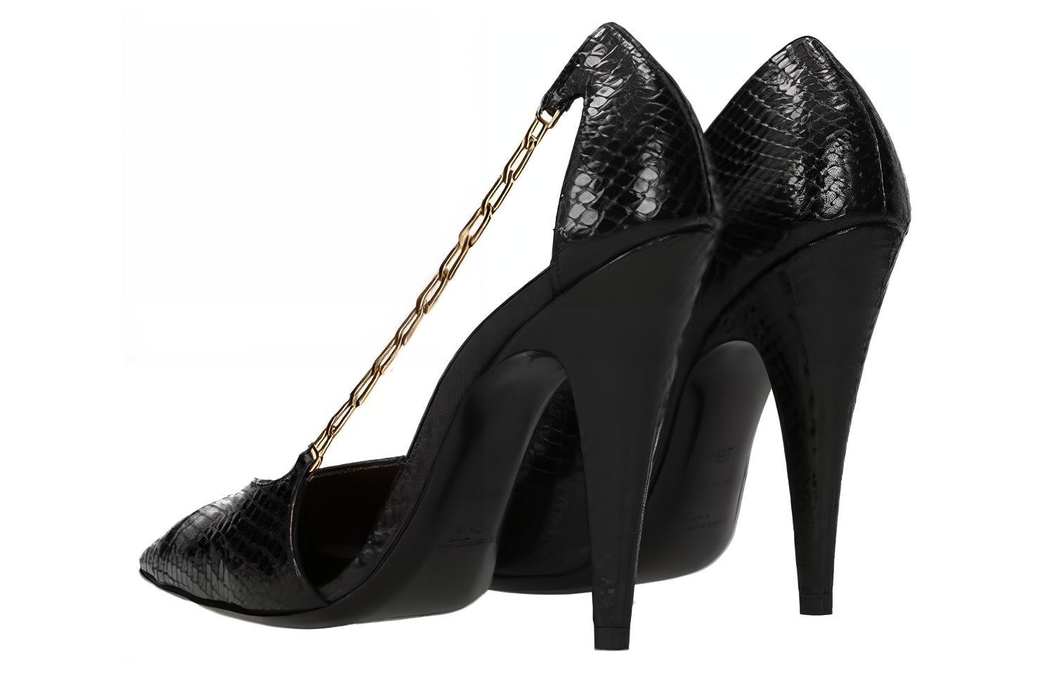 Shop (W) （女性用）サンローラン ハイヒール『ブラックレザー』63749114H011588 63749114H011588