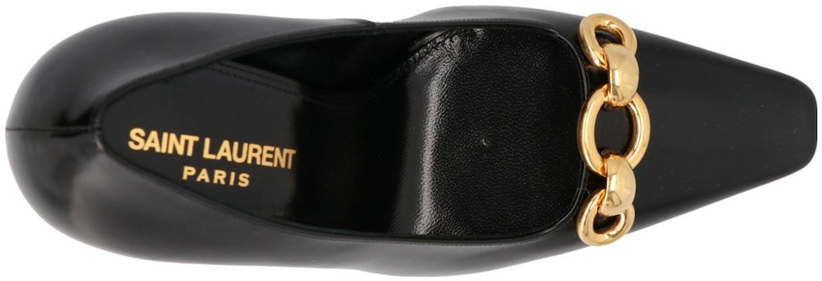 (W) Saint Laurent Tumit Tinggi 'Kulit Hitam' 7165720XFKK1000 Lookbook (W) Saint Laurent Tumit Tinggi 'Kulit Hitam' 7165720XFKK1000