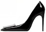 Buy (W) Saint Laurent Tumit Tinggi 'Kulit Hitam' 7560481TVNN1000