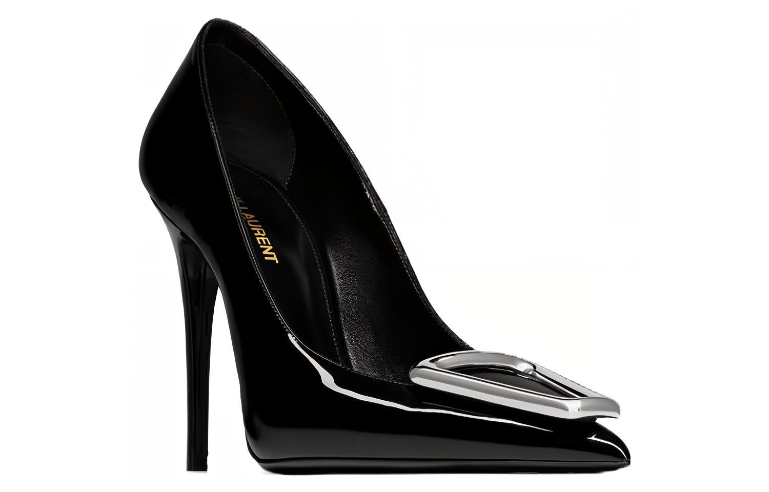 Lookbook (W) Saint Laurent Tacón Alto 'Cuero Negro' 7560481TVNN1000