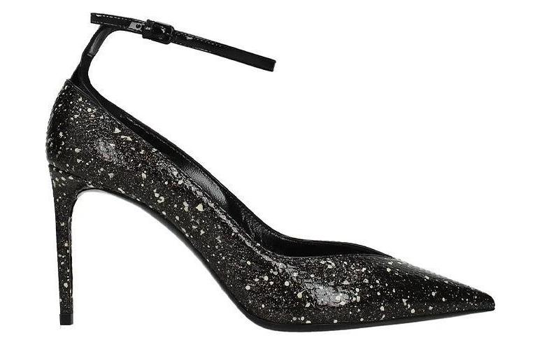 Order (W) Saint Laurent Tumit Tinggi 'Black Python' 592388L0T109925