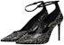 (W) Saint Laurent Tumit Tinggi 'Black Python' 592388L0T109925