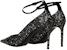 (W) Saint Laurent Tumit Tinggi 'Black Python' 592388L0T109925