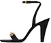 Buy (W) Saint Laurent Tumit Tinggi 'Rantai Kulit Hitam' 6574522WN001000