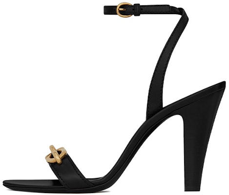 (W) Saint Laurent Tacón Alto 'Cuero con Cadena Negro' 6574522WN001000 Buy (W) Saint Laurent Tacón Alto 'Cuero con Cadena Negro' 6574522WN001000