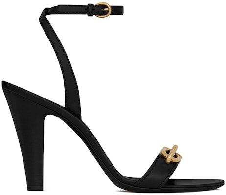 (W) Saint Laurent Tacón Alto 'Cuero con Cadena Negro' 6574522WN001000 Order (W) Saint Laurent Tacón Alto 'Cuero con Cadena Negro' 6574522WN001000