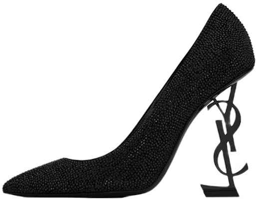 (W) Saint Laurent High Heel 'Crystal Suede Hitam' 578947AAA4Z1012 Buy (W) Saint Laurent High Heel 'Crystal Suede Hitam' 578947AAA4Z1012