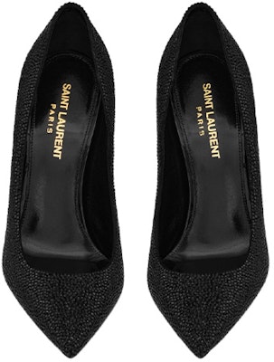 (W) Saint Laurent High Heel 'Crystal Suede Hitam' 578947AAA4Z1012 Lookbook (W) Saint Laurent High Heel 'Crystal Suede Hitam' 578947AAA4Z1012