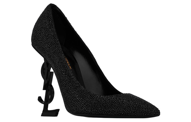 Lookbook (W) Tacones Altos Saint Laurent 'Crystal Suede Black' 578947AAA4Z1012