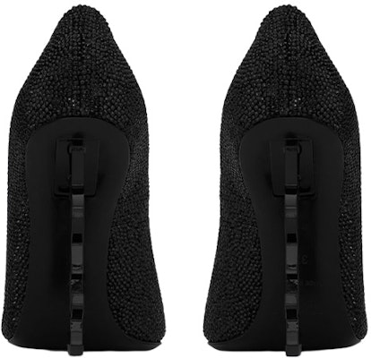 (W) Saint Laurent High Heel 'Crystal Suede Hitam' 578947AAA4Z1012 Shop (W) Saint Laurent High Heel 'Crystal Suede Hitam' 578947AAA4Z1012