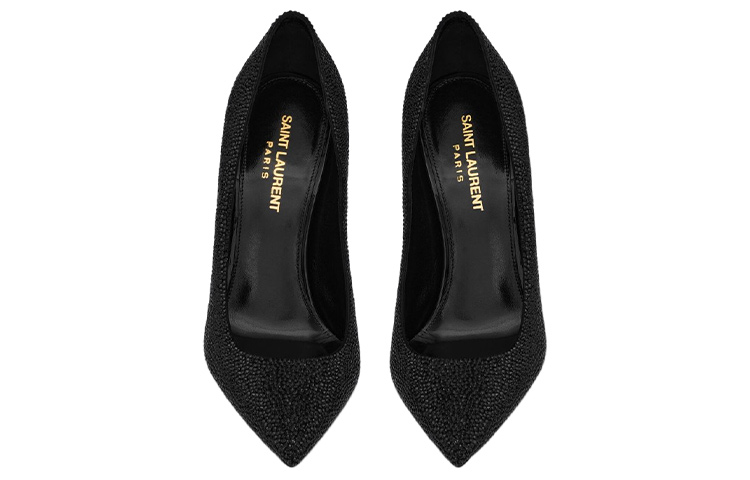 Shop (W) Tacones Altos Saint Laurent 'Crystal Suede Black' 578947AAA4Z1012