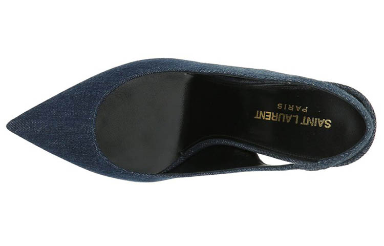 Purchase (W) Saint Laurent Sepatu Tumit Tinggi 'Deep Blue' 6395412O8004110