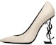 Buy (W) Saint Laurent Tumit Tinggi 'Patent White' 4720110NPVV1607