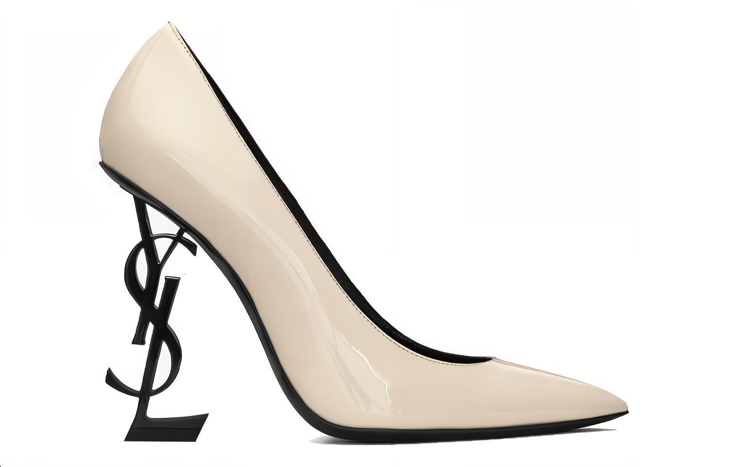 Order 聖羅蘭 漆皮高跟鞋 女款 白色