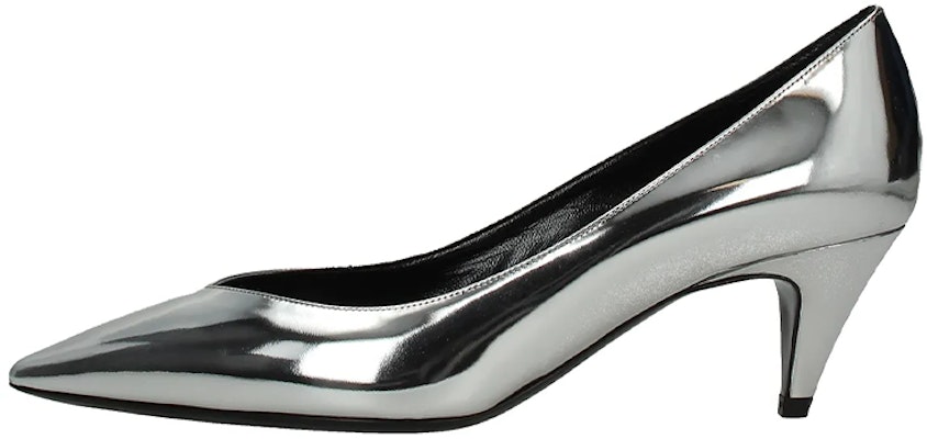 (W) Saint Laurent Sepatu Hak Tinggi 'Kulit Perak' 586544AAL008105 Buy (W) Saint Laurent Sepatu Hak Tinggi 'Kulit Perak' 586544AAL008105