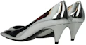 Lookbook (W) Tacones Saint Laurent 'Cuero Plateado' 586544AAL008105