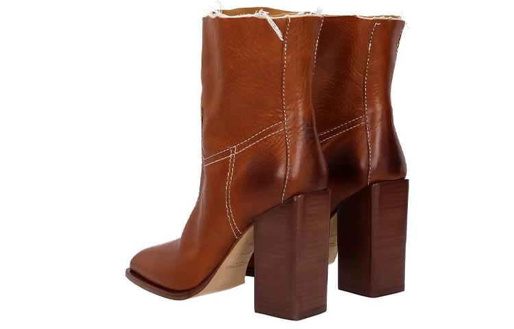 Lookbook (W) Saint Laurent Sepatu Boot Tumit Tinggi 'Coklat' 4880370AS009808