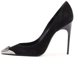 (Women) Saint Laurent High Heel Slip-On 'Black Embellished' 5527240LI001000 (Women) Saint Laurent High Heel Slip-On 'Black Embellished' 5527240LI001000