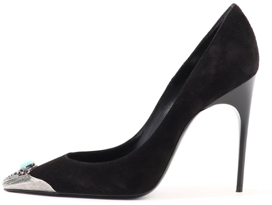 (Women) Saint Laurent High Heel Slip-On 'Black Embellished' 5527240LI001000 Buy (Women) Saint Laurent High Heel Slip-On 'Black Embellished' 5527240LI001000