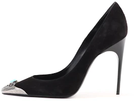 (Women) Saint Laurent High Heel Slip-On 'Black Embellished' 5527240LI001000 (Women) Saint Laurent High Heel Slip-On 'Black Embellished' 5527240LI001000