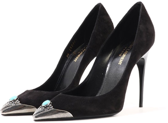 (W) Saint Laurent Tacón Alto Mule 'Negro con Detalles' 5527240LI001000 Lookbook (W) Saint Laurent Tacón Alto Mule 'Negro con Detalles' 5527240LI001000