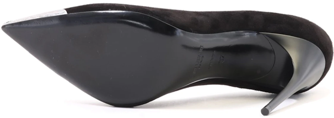 (W) Saint Laurent Tumit Tinggi Slip-On 'Hitam Berhias' 5527240LI001000 Purchase (W) Saint Laurent Tumit Tinggi Slip-On 'Hitam Berhias' 5527240LI001000