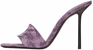 (Women) Saint Laurent High Heel Velvet Comfort Fashion Slide 'Purple' 711172AAAPM5832 (Women) Saint Laurent High Heel Velvet Comfort Fashion Slide 'Purple' 711172AAAPM5832