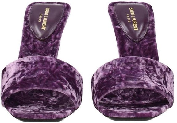 (W) Saint Laurent Tumit Tinggi Velvet Selesa Fesyen Slide 'Ungu' 711172AAAPM5832 Purchase (W) Saint Laurent Tumit Tinggi Velvet Selesa Fesyen Slide 'Ungu' 711172AAAPM5832