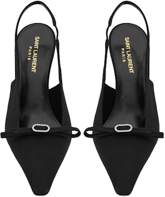 (W) Saint Laurent Tumit Tinggi 'Stiletto Fabrik Hitam' 9.5cm 763032AAAKY1000 Shop (W) Saint Laurent Tumit Tinggi 'Stiletto Fabrik Hitam' 9.5cm 763032AAAKY1000