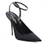 Shop (W) Saint Laurent Tumit Tinggi 'Kulit Hitam' 6568231UU201000