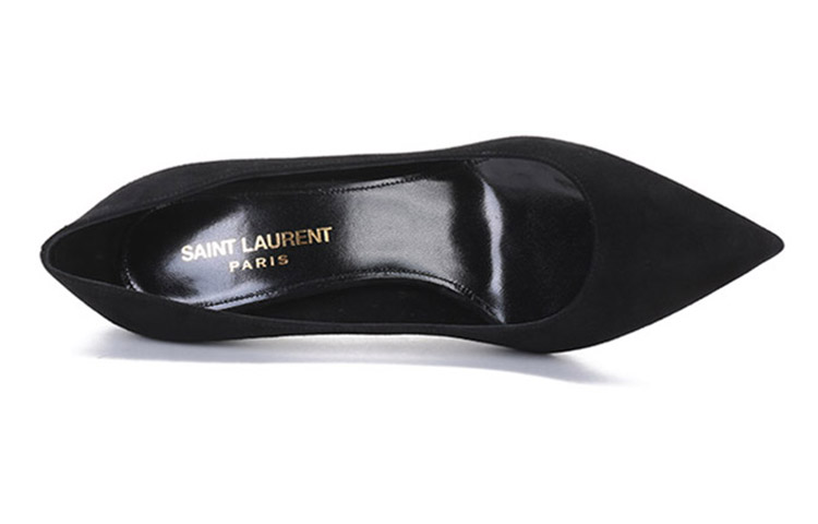 Purchase (W) Saint Laurent Kasut Tumit Tinggi 'Black Suede' 489751C20001000
