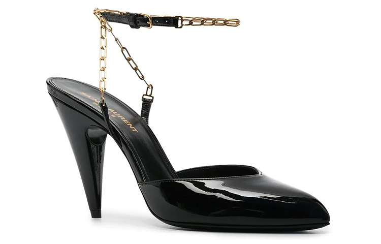 Order (W) 圣罗兰高跟鞋“链条细节黑色” 6418070NP0011598