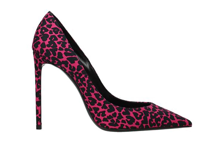 Order (W) Saint Laurent Tumit Tinggi 'Pink Leopard' 6494742OW005595