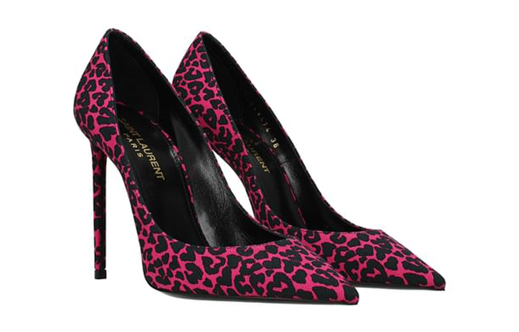 Lookbook (W) Saint Laurent Tumit Tinggi 'Pink Leopard' 6494742OW005595
