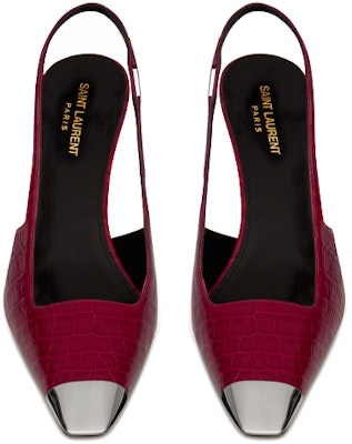 (W) Saint Laurent Tumit Tinggi 'Merah Berkilau Kulit Buaya' 660545L3YNN6428 Shop (W) Saint Laurent Tumit Tinggi 'Merah Berkilau Kulit Buaya' 660545L3YNN6428