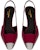 (W) Saint Laurent Tumit Tinggi 'Merah Berkilau Kulit Buaya' 660545L3YNN6428