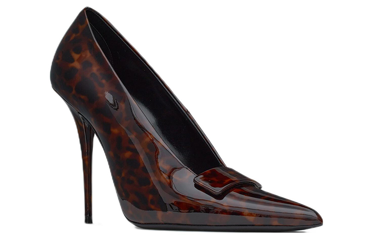 Order (W) Saint Laurent Tumit Tinggi 'Tortoiseshell' 7091591TW002094