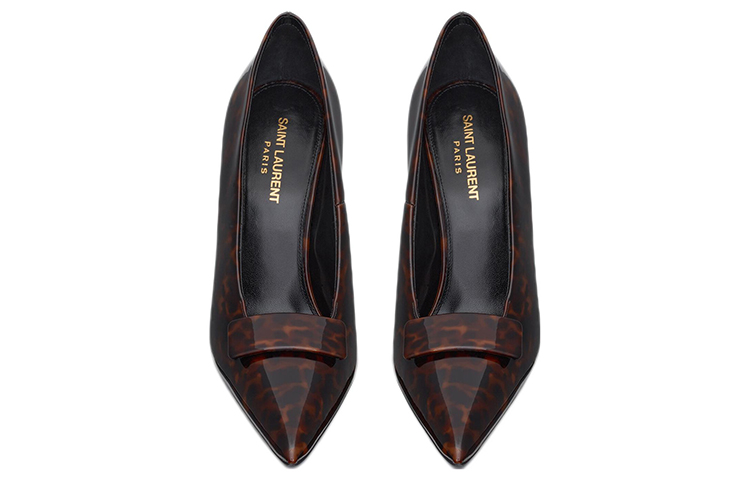 Lookbook (W) Saint Laurent Tumit Tinggi 'Tortoiseshell' 7091591TW002094