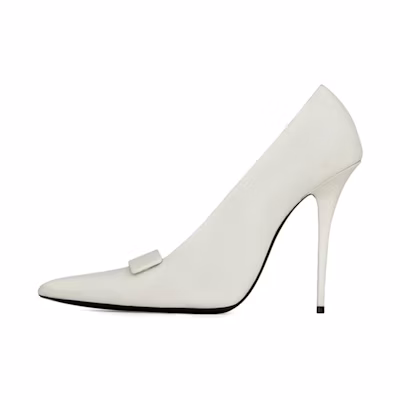 (W) Saint Laurent High Heels 'White Leather'