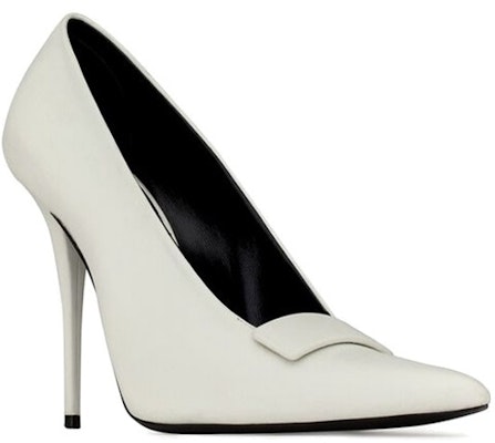 (W) Saint Laurent Sepatu Heels Tinggi 'Kulit Putih' 709159AAAQC9030 Order (W) Saint Laurent Sepatu Heels Tinggi 'Kulit Putih' 709159AAAQC9030